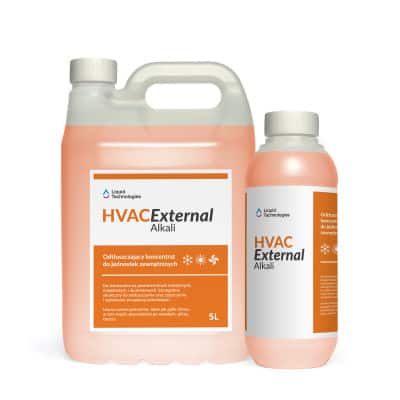 Środek czyszczący do usuwania tłuszczu i smarów z lamelowych wymienników jednostek zewnętrznych HVAC External Alkali 